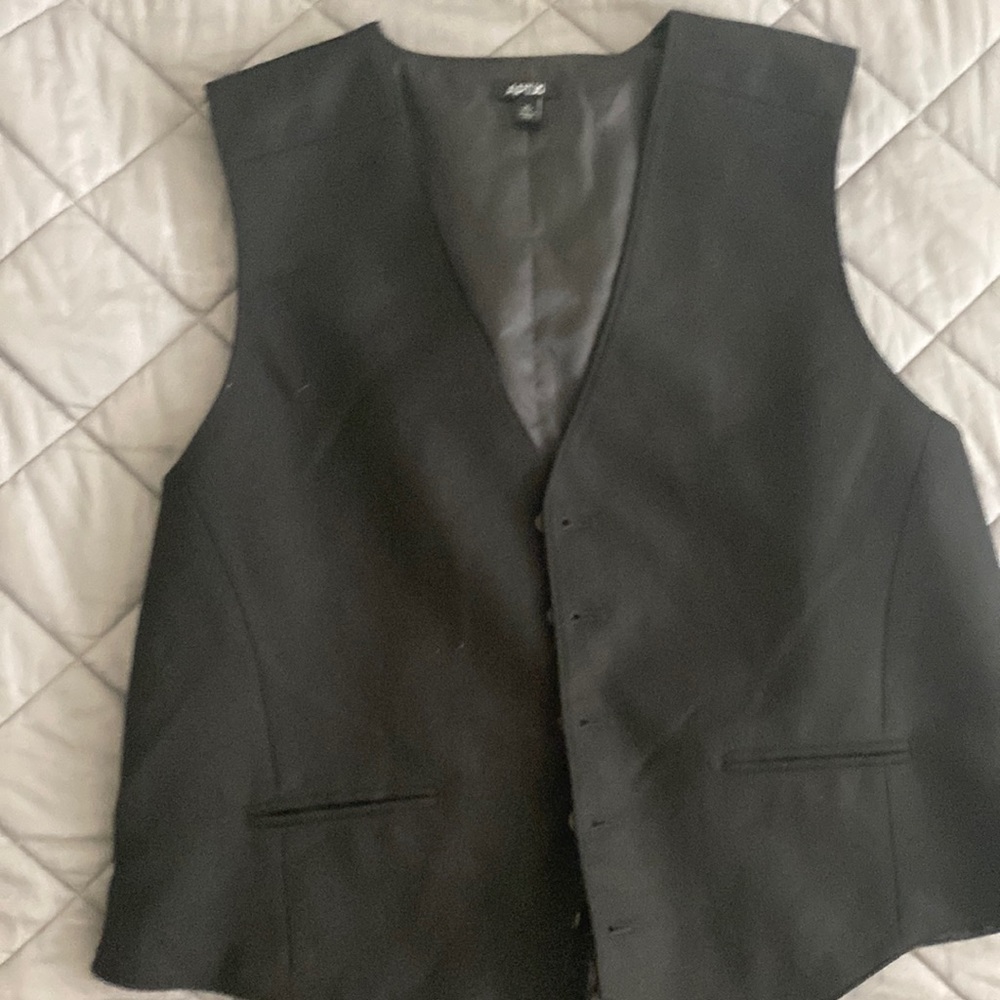 Mens black dress vest